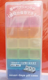 🇯🇵日本製 彩色藥盒 早午晚三格。共21格  SEVEN DAYS PILL CASE
