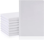 A5 Blank Notebook Journal Bulk White Hardcover Sketchbook 100 Sheets/200 Pages 8.3 x 5.7 inches 80gsm Thick Paper for Drawing Art Travelers Ideal Gifts Students and Office Supplies (8 Pcs)