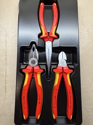 KNIPEX 1000V VDE 絕緣電工工具套裝 (平咀鉗/尖咀鉗/斜咀鉗)