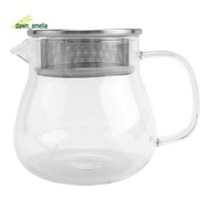 Heat Resistant Coffee Pot Hand Brewing Coffee Pot Steel Cover Transparent Sharing Pot Glass Brewing 