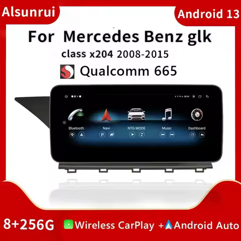 Snapdragon 665 Android 13 AutoRadio For Mercedes Benz GLK Class X204 2008-2015 NTG 4.0 4.5 Multimedi