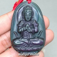 MATA Original Dewi Kwan im Carved Black God's Eye Stone Pendant (Code 1418)
