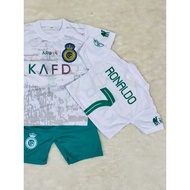 Baju Bola Anak AL NASSR Putih / Setelan Baju Bola Ronaldo AL NASSR Terbaru dan Terlaris 2025 cod