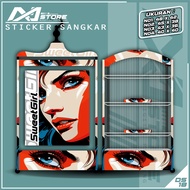 STIKER SANGKAR BURUNG KOTAK SNIPER BISA CUSTOM GAMBAR SENDIRI !