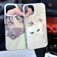 Couple Style Hug Kitten Men Women Suitable iPhone 15 13ProMax 12Pro XSMAX 14ProMax 7 8 plus 16 17Pro