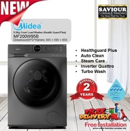 BUNDLE DEAL - MIDEA MF200W95B FRONT LOAD WASHER 9.5KG - 4 TICKS + MDK1088HP HEAT PUMP DRYER 10KG - 5