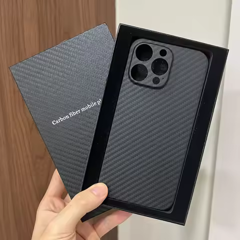 Real Aramid Carbon Fiber i Phone Case Cover On For iphone 17 16 15 12 13 14 11 Pro Max Plus Mini 17 