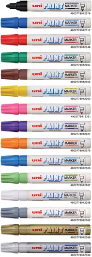 (KTS)ปากกา UNI-PAINT Marker PX-20 เลือกสีได้ ของแท้ จากญี่ปุ่น 100% (Made in JAPAN!!) ปากกาน้ำมัน หมึกน้ำมัน Oil Paint