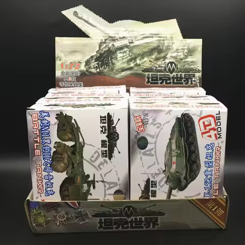 8pcs/set 1/72 4D Plastic Assemble Tank Kits World War II Model Puzzle Assembling Military Sand Table