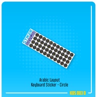 Arabic Layout Waterproof Circle Keyboard Sticker Round Sticker
