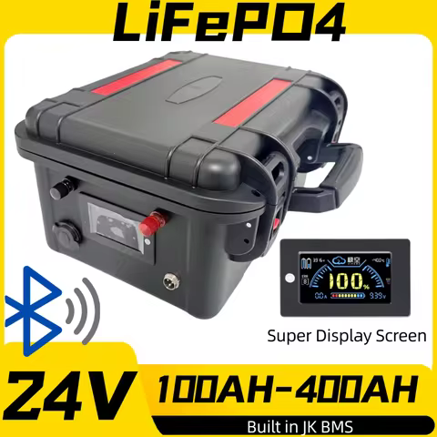 SK- Lifepo4 battery 24V 200AH 400AH 300AH 500AH 150AH 100AH 500Ah with BMS for RV Lathe Cart inverte