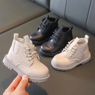✢  Kids Leather Chelsea Boots Waterproof Children Sneakers Gray Black Boots For Baby Girls Boots Boys Shoes School Party