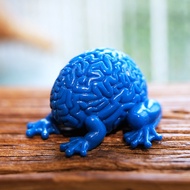 [Jumping Brain Blue Frog] Jumping Frog Doll Soft Rubber