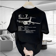 UNISEX DISTRO REGULAR T-SHIRT, ARMY C-17 GLOBEMASTER MOTIF, PREMIUM DTF PRINT, ANTI-CRACK, SOFT MATE