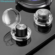SEPTEMBERB Stove Knob Gas Cover, High Temperature Resistance Transparent Oven Guard Lock Lid, Portable Self-adhesive PC Gas Stove Knob Covers For Kitchen
