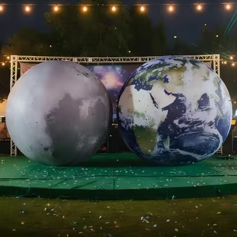 Giant LED inflatable sealed moon globe, New Year natal navidad home wedding party shopping mall open