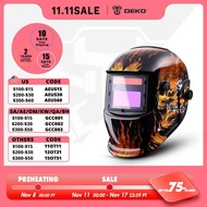 Peralatan Las DEKO Masker Las Listrik Lensa Las Gelap Otomatis Helm Jangkauan Dapat Disesuaikan untu