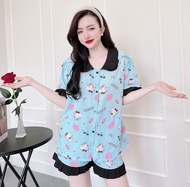 Đồ Bộ Bigsize 50-100kg Pijama Đồ Bộ Ngủ Đùi Lụa Nhật - Đùi Satin Mặc Nhà