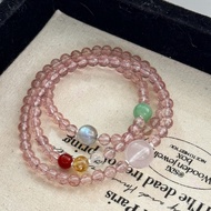 Crystal Chinese Bracelet Natural Beaded Cool Wear New Crystal Stackable Red Agate Moonlight Stone Th