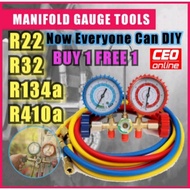 CEO 🇸🇬 ( FREE R134a R410a R32 R22 ) Manifold Gauge R134a R22 R410a R32 Gas Meter Penyaman Udara Airc