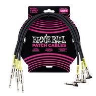ERNIE BALL ERNIE BALL 6076 Patch cable 3 pack 1.5 feet STRAIGHT/ANGLE 3Pack 46cm black