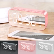 Jam Music Player Clock Alarm Desktop Mirror Subwoofer Bluetooth Wireless Speaker