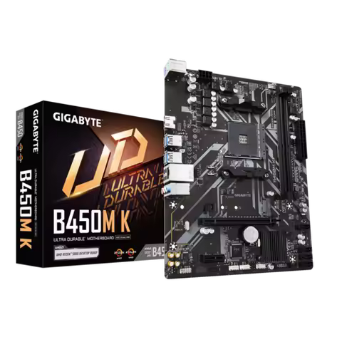New giga.byte B450M K AMD Motherboard R5000 Ddr4 2 Dimm