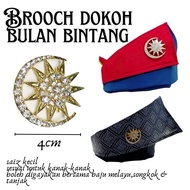 Dokoh Kerongsang Brooch Pin Bulan Bintang Songkok Tanjak