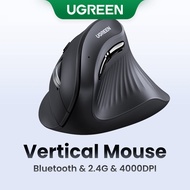 UGREEN Vertical Ergonomic Mouse, Bluetooth & 2.4G, Quiet clicks, 5 Buttons, 4000 DPI Wireless Mouse 