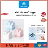 Hagibis TC20 20W/35W GaN USB C charger, 20W QC 3.0 PD 3.0 creative fast charger, suitable for mobile