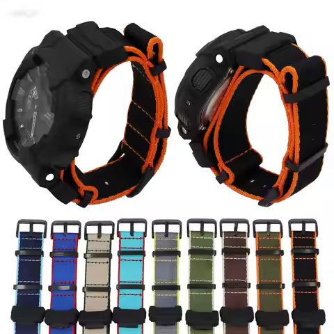 Nylon Canvas Strap Watchband for Casio G-Shock GA-110/100/120/150/200/400 GD-100/110/120 DW-5600 GW-
