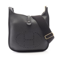 【二手】愛馬仕 HERMES Evelyne 3 Trois PM 黑色皮革女背包