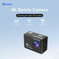 【kempmo】V22 Action Camera 4K 30m Waterproof 60fps EIS Stabilization WiFi Sports Cam for Vlog Motorcy