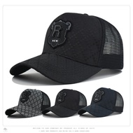 Hat Men Labeling R Plaid Baseball Cap Women Outdoor Sunscreen Sunshade Mesh Breathable Cap 12.8