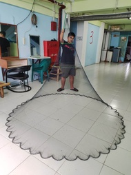 Jala lempar 2,7 meter atau 9 feet bahan benang nilon lubang kecil udang ikan