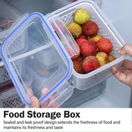 Double Layer Sealed Preservation Box, Plastic Fruit Box And Freshness Storage Drain Household E8q7