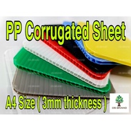 PP Corruggated Board / PP Hollow Sheet / Straw Board / Plastic Sheet .A4