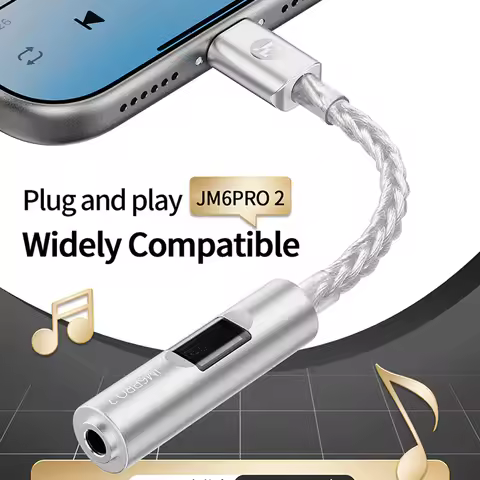 JCALLY JM6 Pro2 Digital Audio Adapter CX31993 DAC MAX97220 OPAMP Chip Hi-Fi Audio Decoder Type-C To 