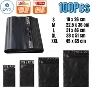DVX Black Courier Pouch for Shipping Self Adhesive - 100pcs