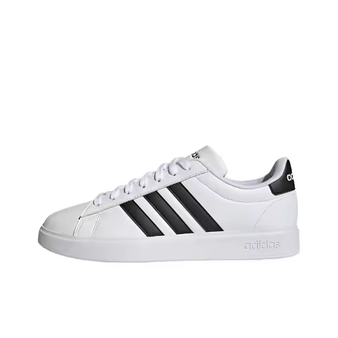 Adidas Neo GRAND COURT Synthetic Leather Comfortable Low top Skateboard Shoes Unisex White Black GW9