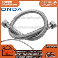 Onda FLEXIBLE HOSE F 1/2 X F 1/2 30CM FLEXIBLE FLEXIBLE HOSE FLEXIBLE FLEXIBLE Woven WATER HOSE WFH 30CM 1/2" Sink End Connection CLOSET CLOSED Flow SHOWER Head SOWER TOILET WATER HEATER WASTAPEL Stainless Pipe