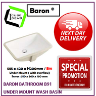 BARON B91 UNDERMOUNT WASH BASIN | EXPRESS FREE DELIVERY