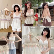 Bohemian Spaghetti Strap Top Lace