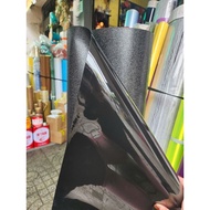 (1m x 1m to)Black hard PP plastic 0.5mm & 1mm thick. Glossy surface - rough surface