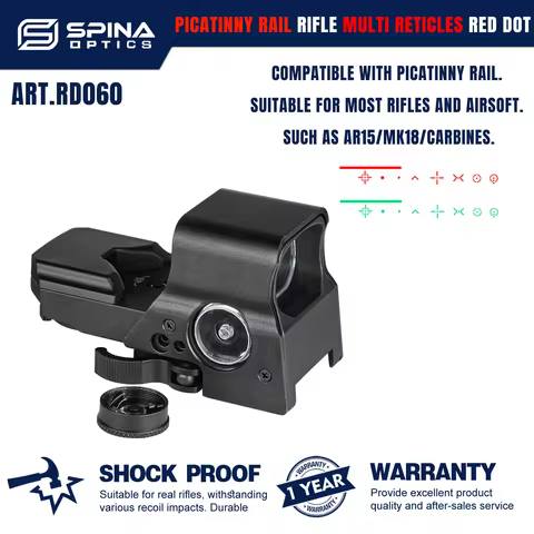 SPINA OPTICS 8 Reticles Reflex Red Dot Scope Sight Dovetail design Red Dot Hunting&Tactics Quickly S