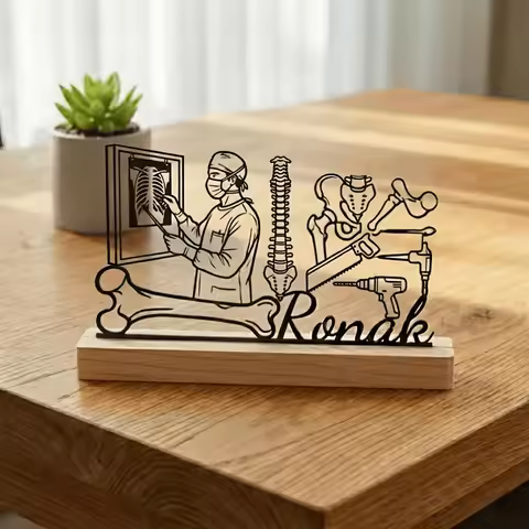 Orthopedic Doctor Metal Desk Decoration, Doctor Nameplate, Medical Office Decoration, Orthopedic Doc