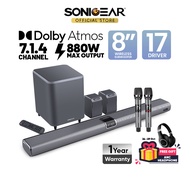 SonicGear StudioBar 6000 7.1.4 ch Soundbar Dolby Atmos  | 880w | 8" Wireless Subwoofer