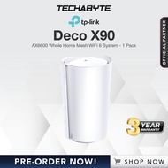 TP-Link Deco X90 | AX6600 Whole Home Mesh WiFi 6 System (1-Pack / 2-Pack)