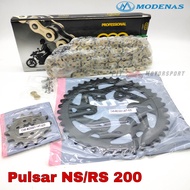 REGINA Modenas PULSAR 200 NS / RS 200 Sprocket Chain Kit Set Rantai Spoket ( Full Set ) NS200 RS200