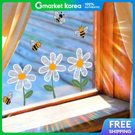 Window Sticker Flower Honeybee
